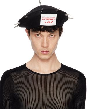 Charles Jeffrey Spikey Beret - Black