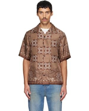 Amiri Ma Check Camp Shirt - Brown