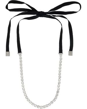 MM6 by Maison Margiela Collana Strass Necklace - Black