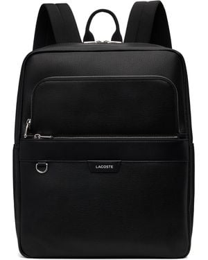 Lacoste Ossian Leather Backpack - Black