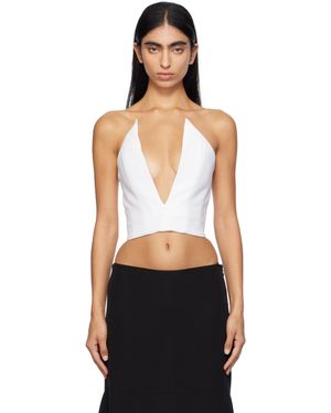 Monot V-Neck Corset Top - Black