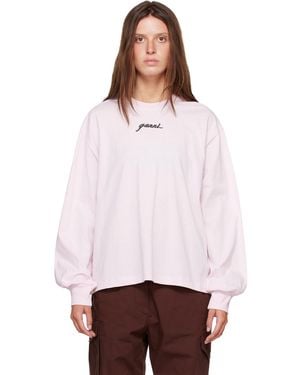 Ganni Qixi Print Longsleeve Future Jersey T-Shirt - White