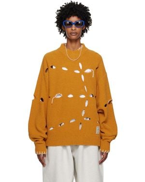 Adererror Yellow Perforated Jumper - Orange