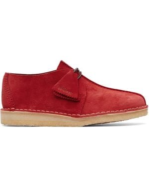 Clarks Desert Trek Derbys - Red