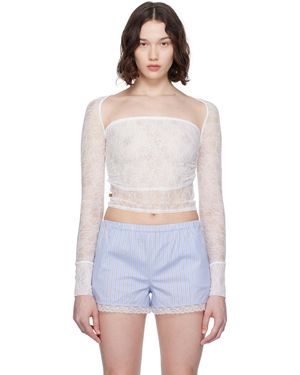 Miaou Haut Iris Blanc - Multicolore