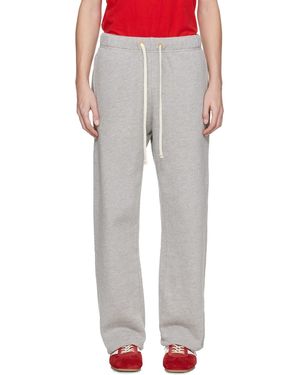 Les Tien Pantalon De Survêtement Épais Gris - Blanc