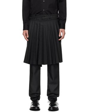 Comme des Garçons ブラック プリーツ トラウザーズ