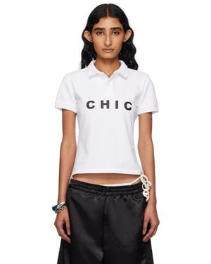 Abra Polo Blanc À Dos Ouvert Exclusif À Ssense - Noir