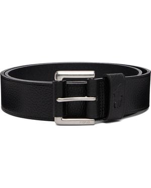 Polo Ralph Lauren Pebbled Leather Belt - Black