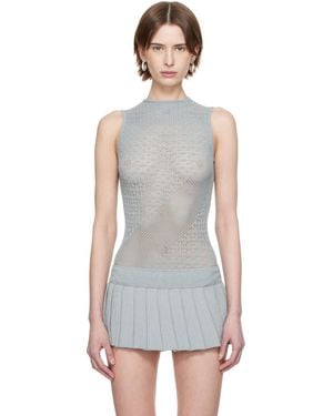 Isa Boulder Rib-Knit Halter Bodysuit - Black