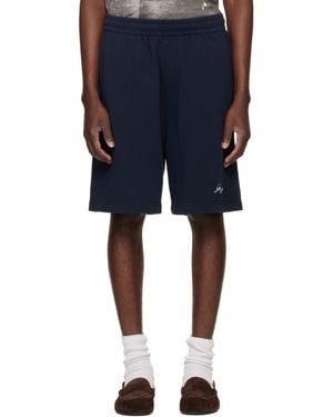 Acne Studios Embroidered Logo Shorts - Blue