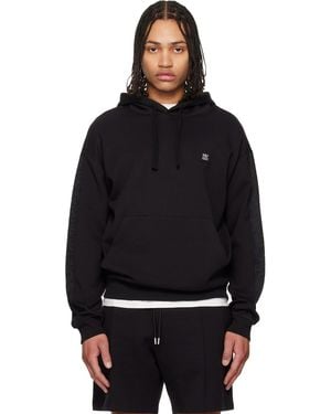 HUGO Lace Trim Hoodie - Black