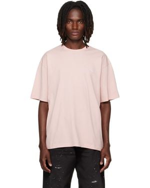 Acne Studios Embroidered-Logo T-Shirt - Pink