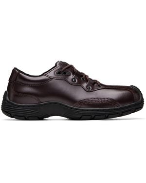Dr. Martens Burgundy Aurix Satin Finish Leather 5I Sneakers - Brown
