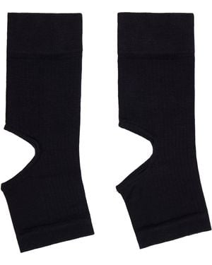 Lemaire Cut-Out Rib Gaiter Socks - Black
