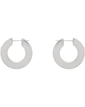 Acne Studios Logo-Engraved Earrings - Black