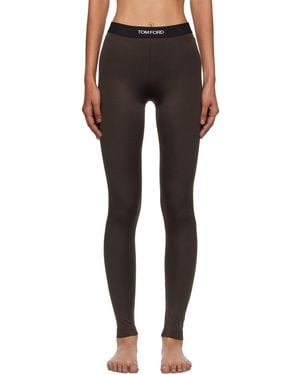 Tom Ford Lustrous Jersey Signature Leggings - Black