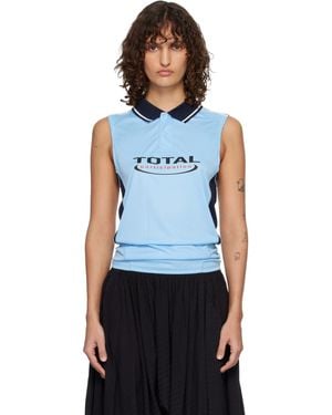 Martine Rose Shrunken Stretch Football Vest Tank Top - Blue