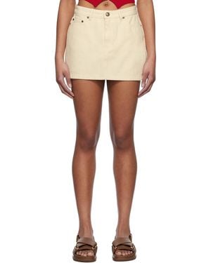 A.P.C. Off- Mini-Jupe Denim Miniskirt - Natural