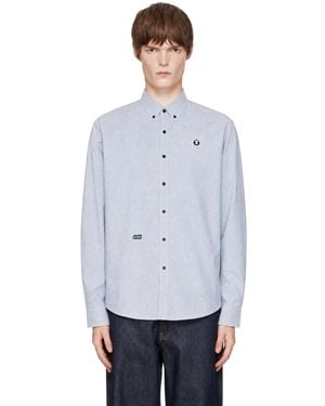 Aape By A Bathing Ape Chemise À Manches Longues Bleue À Logo Aape Now