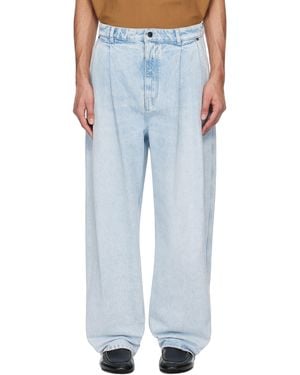 Hed Mayner Pleated Jeans - Blue