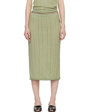 B.B. Wallace Khaki Serra Midi Skirt - Green