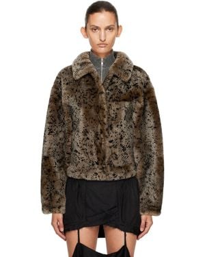 KNWLS Ssense Exclusive Ares Reversible Shearling Coat - Brown