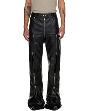 Lu'u Dan Zipped Riot 5-Pocket Faux-Leather Pants - Black