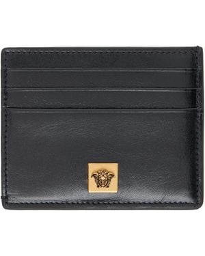 Versace Severine Leather Card Holder - Black