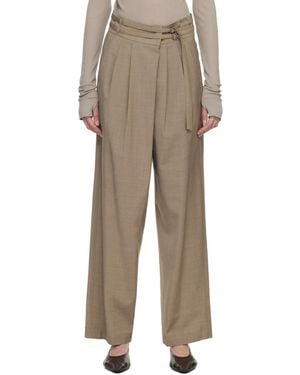 LE17SEPTEMBRE Overwrap Wide Pants - Natural