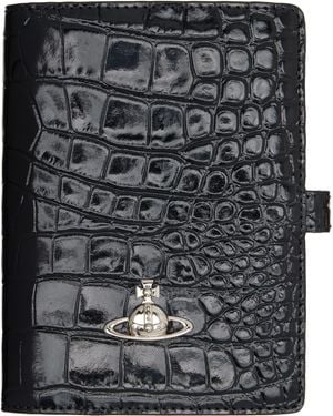 Vivienne Westwood Croc-Embossed Passport Holder - Grey