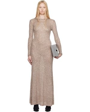 Balenciaga Sequined Maxi Dress - Natural
