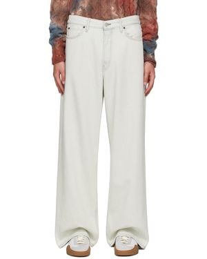 Acne Studios ブルー ファイブポケット ジーンズ - ホワイト