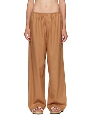 Baserange Tan Stoa Lounge Trousers - Brown