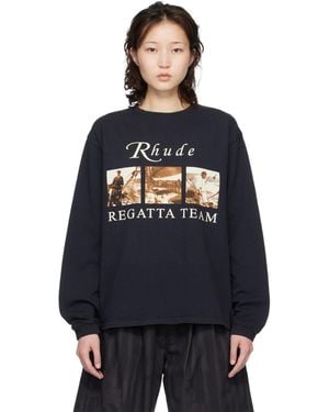 Rhude Usvi Regatta Tour Ls T-Shirt - Blue