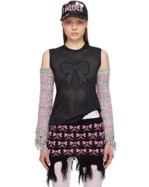 Ashley Williams 3D Bow Tank Top - Black