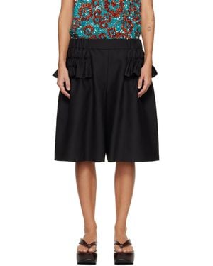 Dries Van Noten Ruffled Shorts - Black