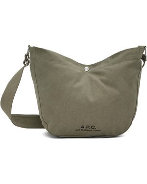 A.P.C. Khaki Journal Satchel - Green