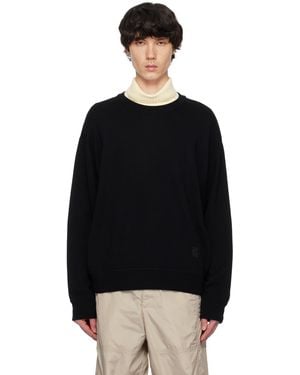 WOOYOUNGMI Round Neck Wool Sweater - Black