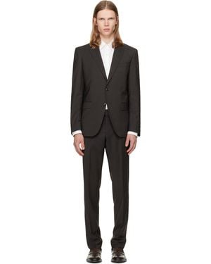BOSS Two-Piece Slim-Fit Wool Suit - Black