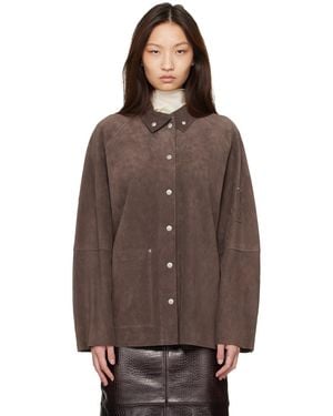 Studio Nicholson Dash Suede Jacket - Brown