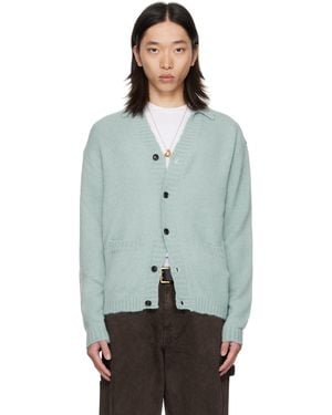 vowels Shirt Cardigan - Blue