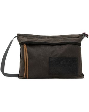 Acne Studios グレー キャンバス ミニ バッグ - ブラック
