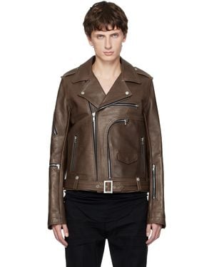 Rick Owens Concordians Bauhaus Stooges Leather Jacket - Black