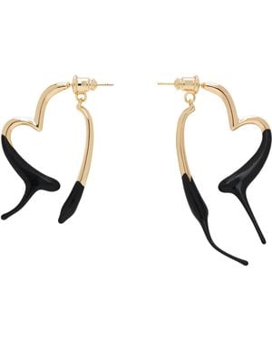 OTTOLINGER Heart Earrings - Black
