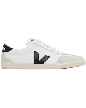 Veja ホワイト& Volley キャンバス スニーカー - ブラック
