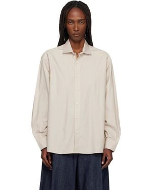 Baserange Taupe Claude Shirt - White