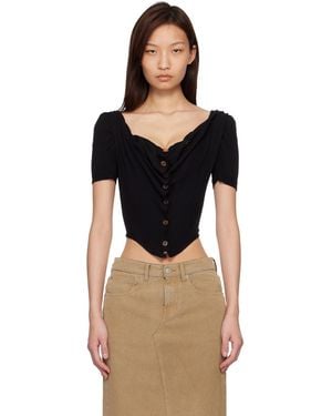 Vivienne Westwood Bea Corset Cardigan Blouse - Black