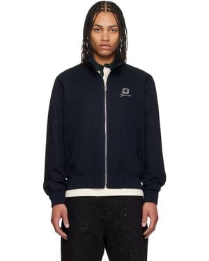Givenchy ネイビー Monogram 72 Crystals ハリントンジャケット - ブルー