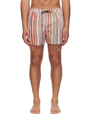 Paul Smith Maillot De Bain Multicolore À Rayures Emblématiques - Rouge